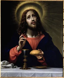 Christus segnet die Sakramente